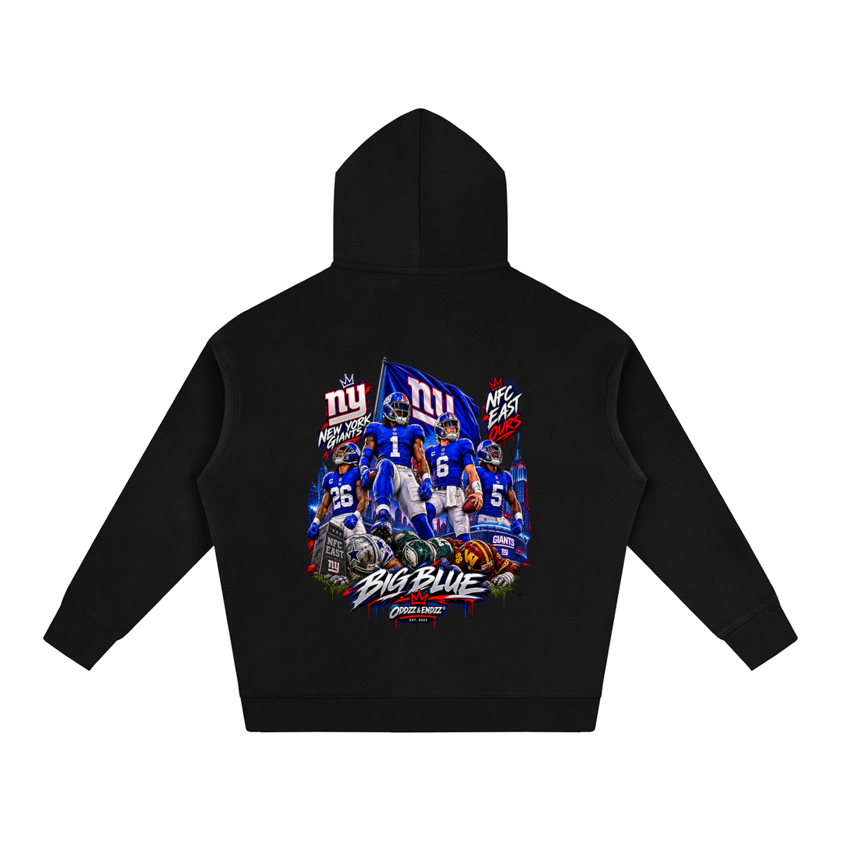 Oddzz & Endzz® Big Blue “NFC East” Oversized Hoodie