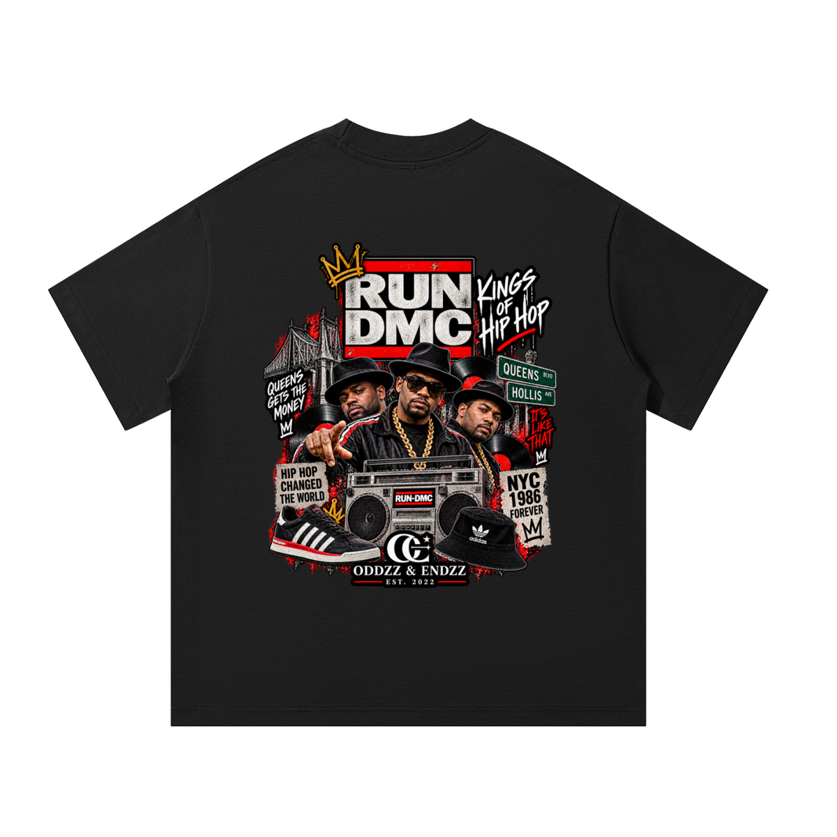 Run-DMC Kings of Hip-Hop Oversized Graphic Tee