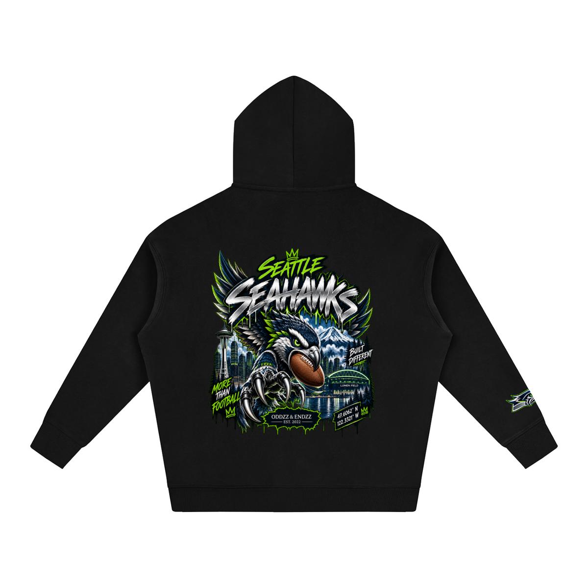 Seattle Seahawks “Built Different” Oversized Hoodie