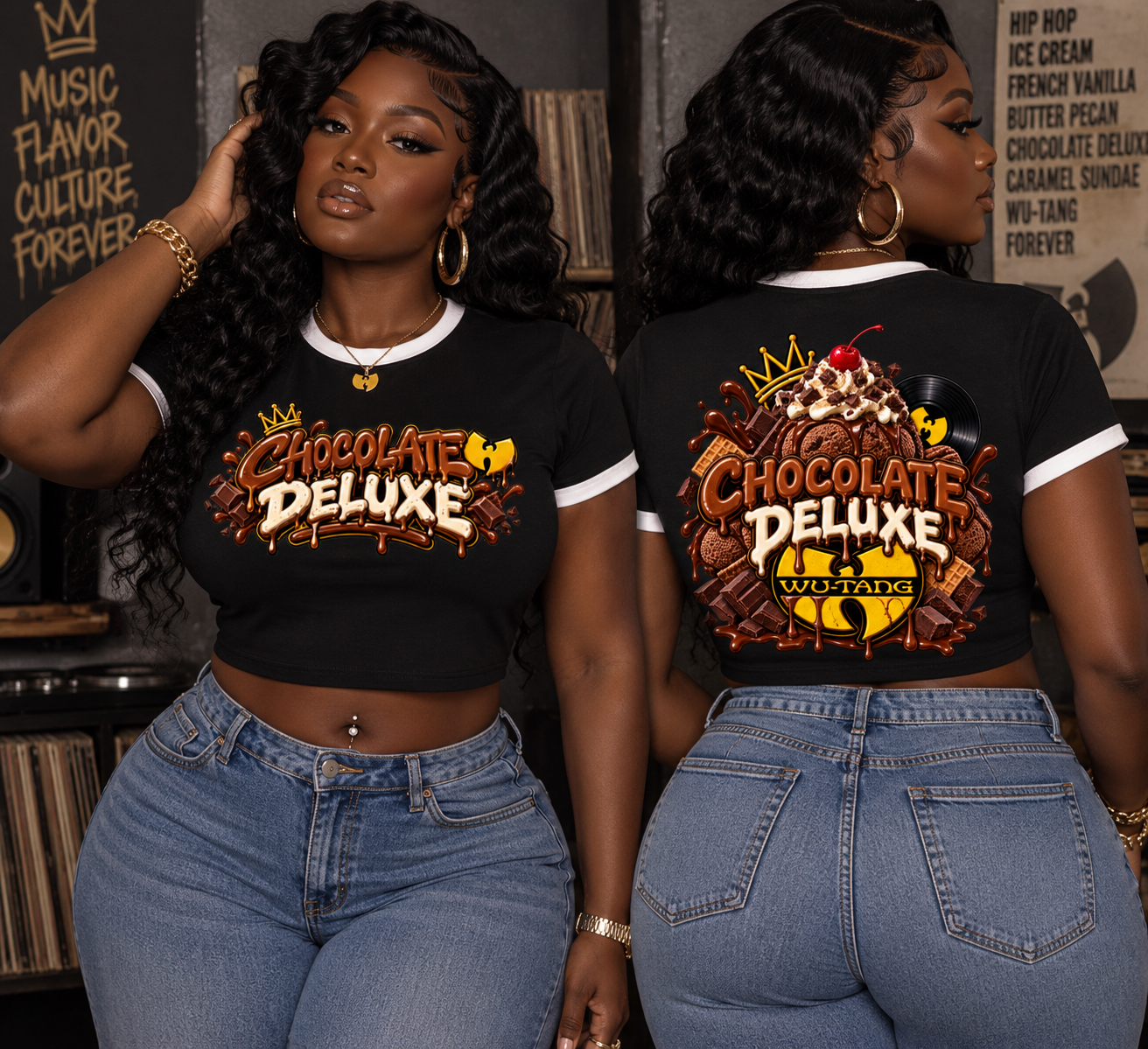 Chocolate Deluxe x Wu-Tang Ringer Crop Tee