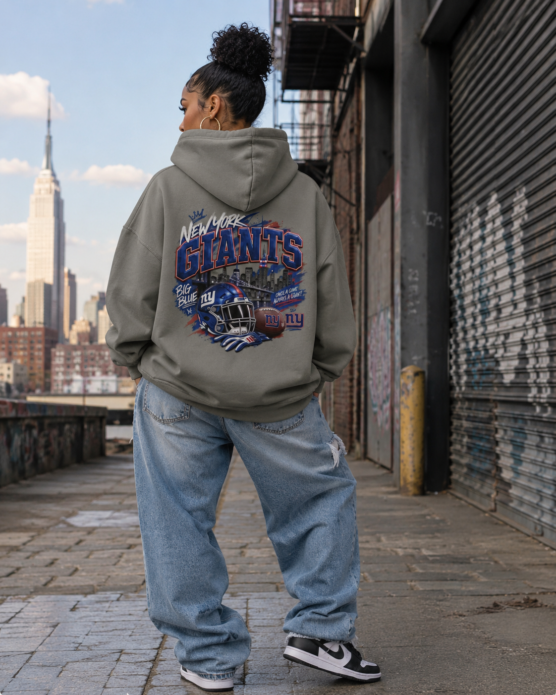New York Giants Oversized Graphic Hoodie