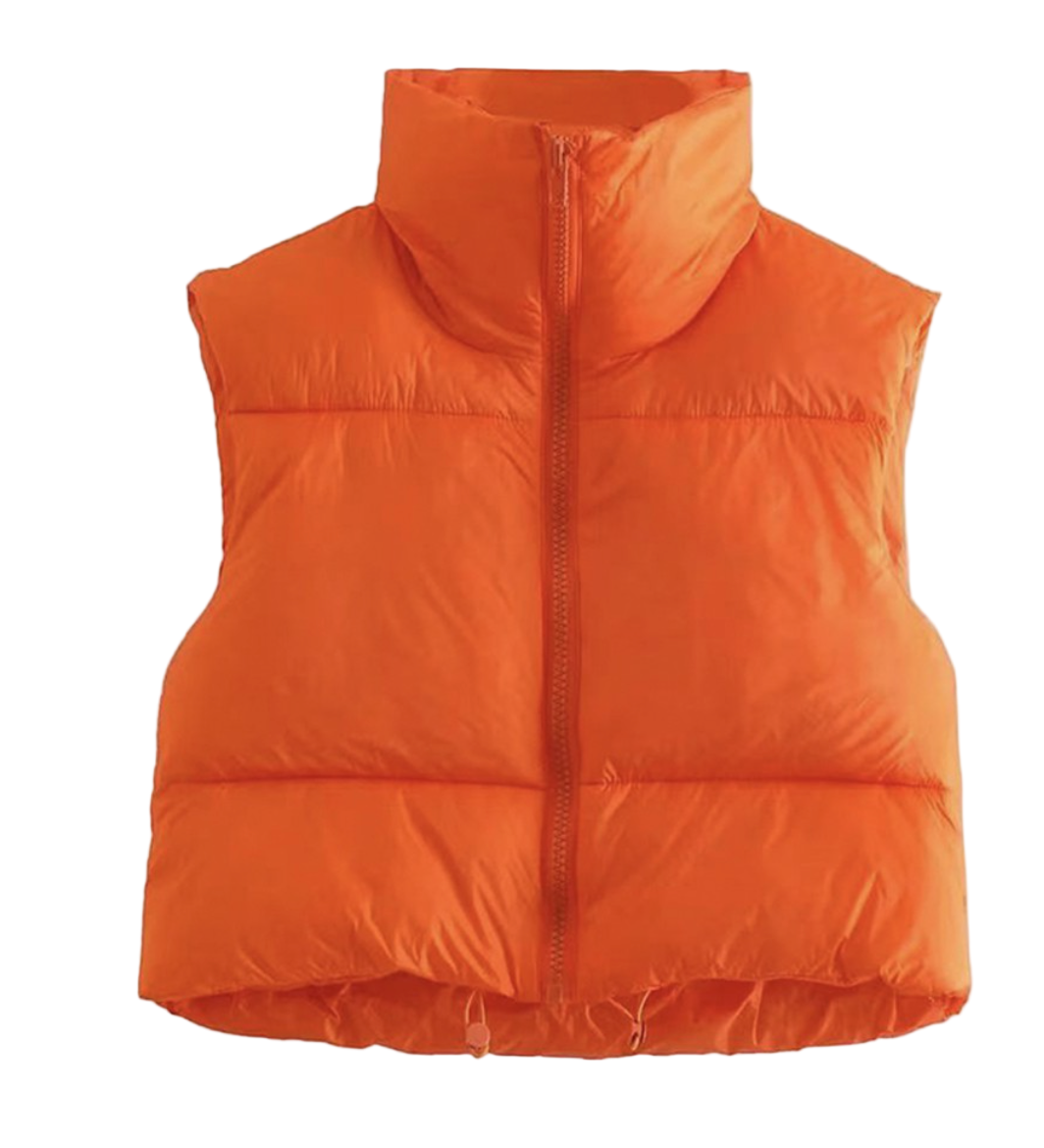 The Ember Crop Puffer Vest