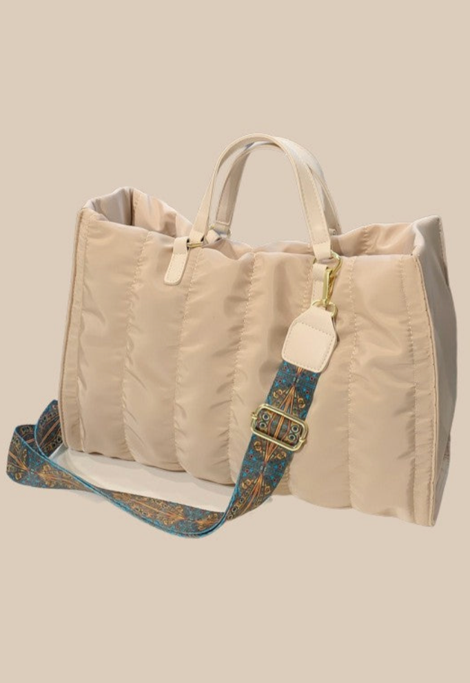 PUFFER TOTE TOP HANDLE PUFF HANDBAG