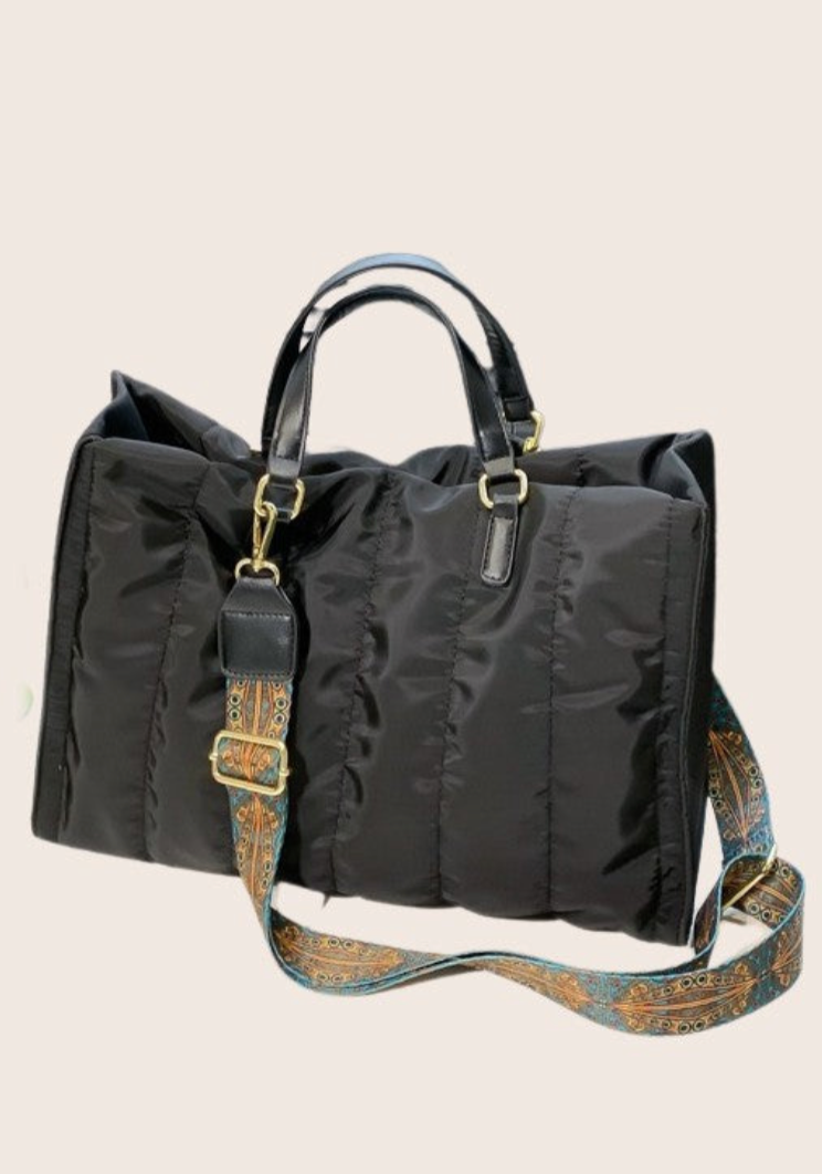 PUFFER TOTE TOP HANDLE PUFF HANDBAG