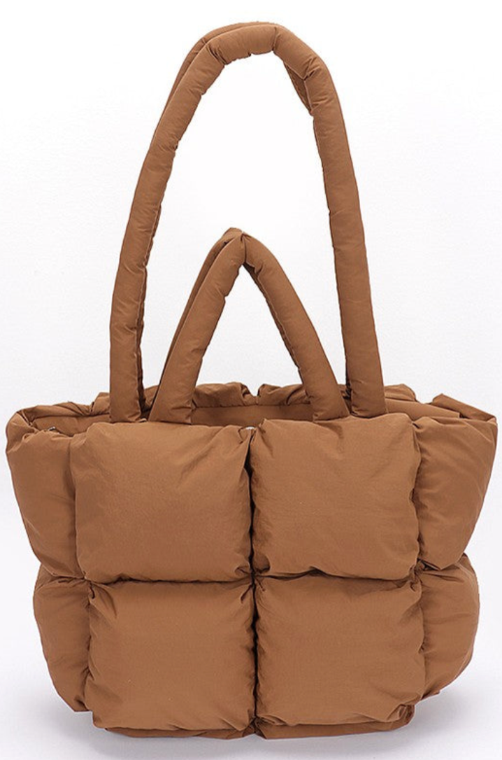 QUILTED PUFFER TOTE