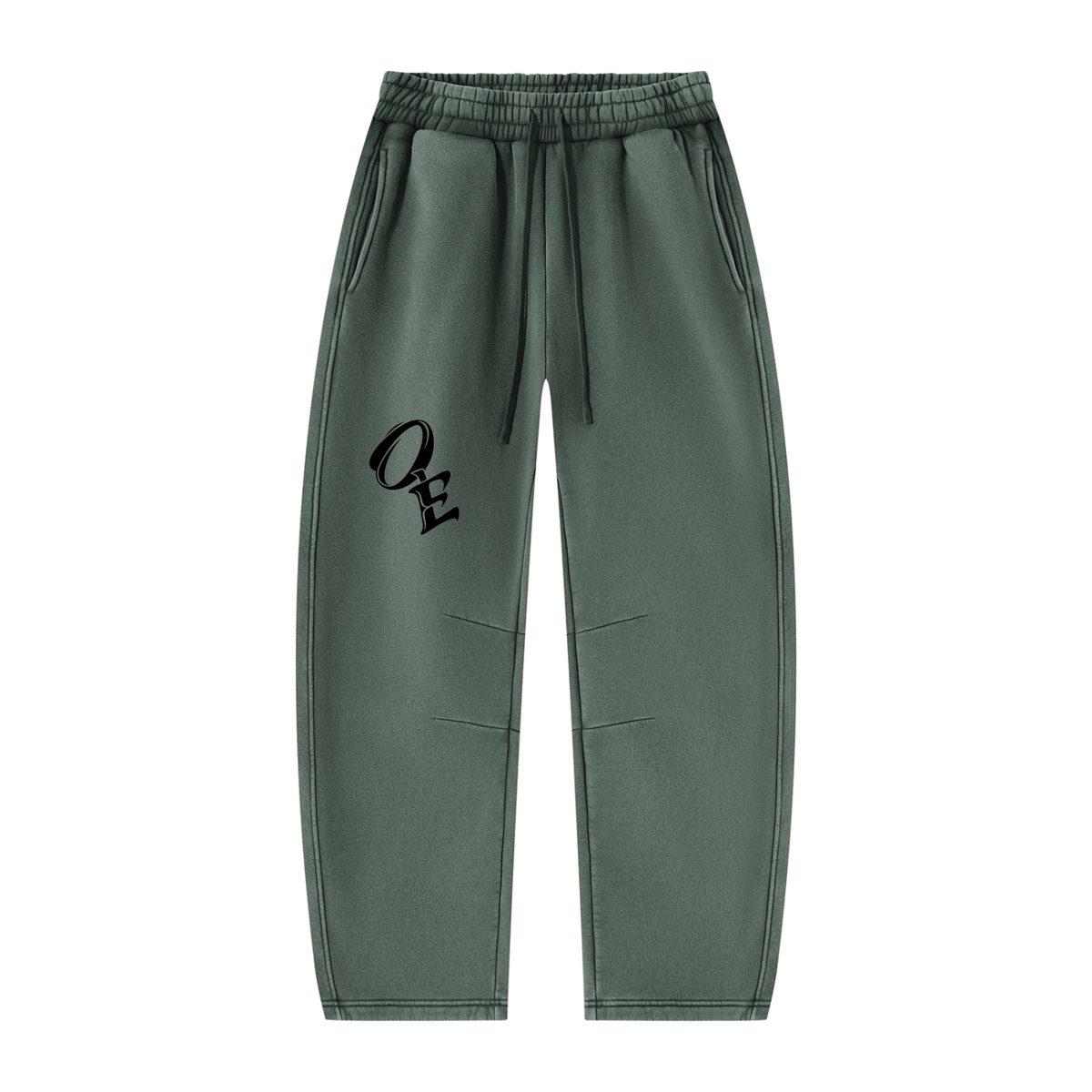 Unisex Vintage Wash Barrel Leg Fleece Sweatpants