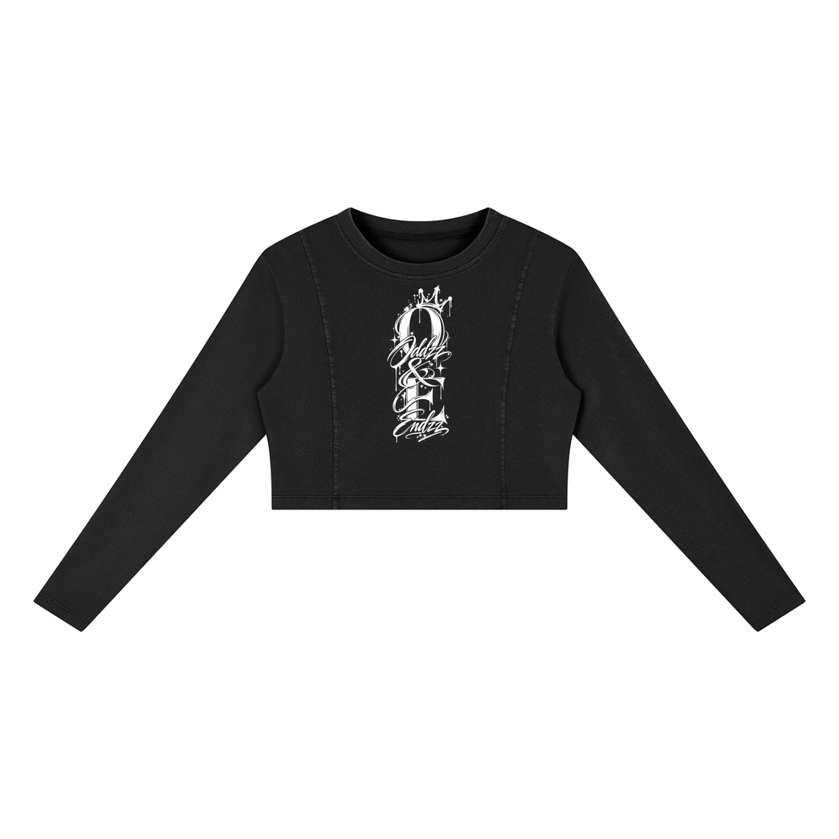 Oddzz & Endzz® Mineral Script Crop Sweatshirt