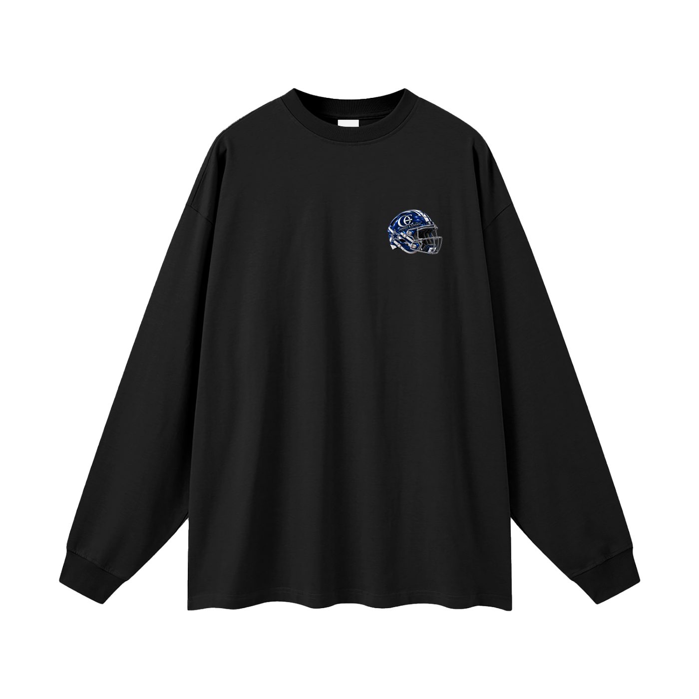 COWBOYS RUN THIS TOWN OVERSIZED UNISEX LONG SLEEVE BLACK TEE