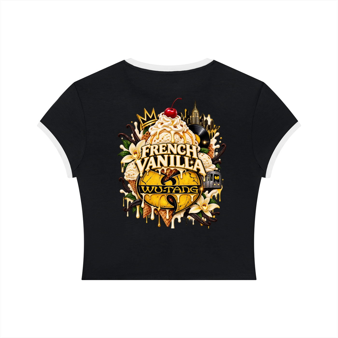 French Vanilla x Wu-Tang Ringer Crop Tee